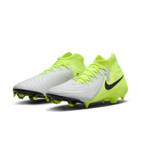 Nike Phantom Luna II Academy Gras / Kunstgras Voetbalschoenen (MG) Neongeel Zilver Zwart