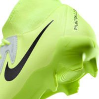 Nike Phantom Luna II Academy Gras / Kunstgras Voetbalschoenen (MG) Neongeel Zilver Zwart