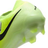 Nike Phantom GX II Elite Gras Voetbalschoenen (FG) Neongeel Zilver Zwart