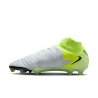 Nike Phantom Luna II Elite Gras Voetbalschoenen (FG) Neongeel Zilver Zwart