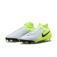 Nike Phantom Luna II Pro Gras Voetbalschoenen (FG) Neongeel Zilver Zwart