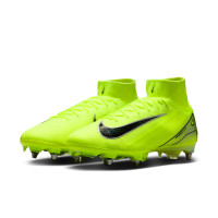 Nike Zoom Mercurial Superfly 10 Elite IJzeren-Nop Voetbalschoenen (SG) Neongeel Zwart Zilver