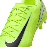 Nike Zoom Mercurial Vapor 16 Academy IJzeren-Nop Voetbalschoenen (SG) Anti-Clog Neongeel Zwart Zilver