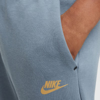 Nike Tech Fleece Sportswear Joggingbroek Kids Grijsblauw Lichtgeel Zwart