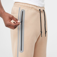 Nike Tech Fleece Sportswear Joggingbroek Beige Zilver Zwart