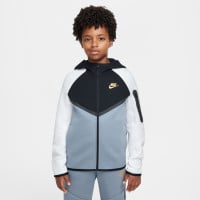 Nike Tech Fleece Sportswear Trainingspak Kids Grijsblauw Zwart Wit Lichtgeel