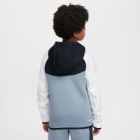 Nike Tech Fleece Sportswear Trainingspak Kids Grijsblauw Zwart Wit Lichtgeel