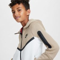 Nike Tech Fleece Sportswear Trainingspak Kids Beige Wit Zwart