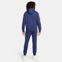 Nike Club Fleece Trainingspak Hooded Donkerblauw Wit