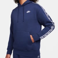 Nike Club Fleece Trainingspak Hooded Donkerblauw Wit