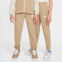 Nike Sportswear Trainingspak Full-Zip Kids Lichtbruin Beige Wit