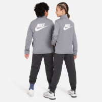 Nike Sportswear Trainingspak Full-Zip Kids Donkergrijs Grijs Wit