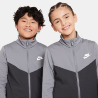 Nike Sportswear Trainingspak Full-Zip Kids Donkergrijs Grijs Wit