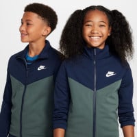 Nike Sportswear Trainingspak Full-Zip Kids Donkerblauw Groen Wit