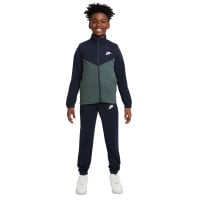 Nike Sportswear Trainingspak Full-Zip Kids Donkerblauw Groen Wit