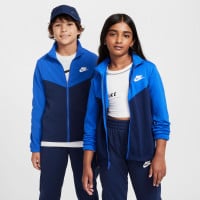 Nike Sportswear Trainingspak Full-Zip Kids Donkerblauw Blauw Wit