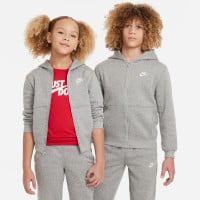 Nike Sportswear Club Fleece Trainingspak Full-Zip Hooded Kids Grijs Wit