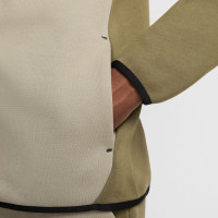 Nike Tech Fleece Sportswear Vest Olijfgroen Beige Zwart