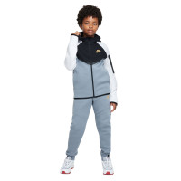 Nike Tech Fleece Sportswear Trainingspak Kids Grijsblauw Zwart Wit Lichtgeel