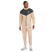 Nike Tech Fleece Sportswear Joggingbroek Beige Zilver Zwart