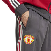 adidas Manchester United Culturewear Trainingspak Full-Zip 2024-2025 Rood Grijs Wit