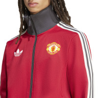 adidas Manchester United Culturewear Trainingsjack 2024-2025 Rood Grijs Wit