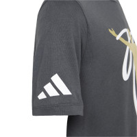 adidas Jude Bellingham T-Shirt 2024-2025 Kids Donkergrijs Wit Goud