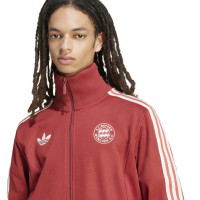 adidas Bayern München Culturewear Trainingsjack 2024-2025 Donkerrood Wit