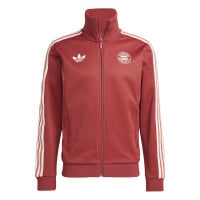 adidas Bayern München Culturewear Trainingspak Full-Zip 2024-2025 Donkerrood Wit