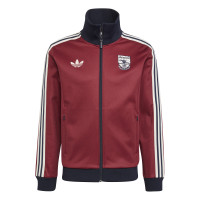 adidas Arsenal Culturewear Trainingsjack 2024-2025 Donkerrood Donkerblauw Wit