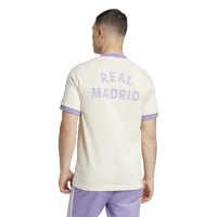 adidas Real Madrid Culturewear T-Shirt 2024-2025 Gebroken Wit Lichtpaars