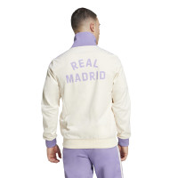 adidas Real Madrid Culturewear Trainingsjack 2024-2025 Gebroken Wit Lichtpaars