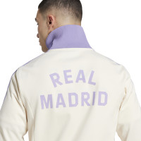 adidas Real Madrid Culturewear Trainingsjack 2024-2025 Gebroken Wit Lichtpaars