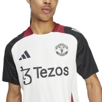 adidas Manchester United Trainingsshirt 2024-2025 Wit Zwart Rood