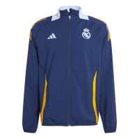 adidas Real Madrid Presentatie Trainingsjack 2024-2025 Donkerblauw Oranje Lichtblauw