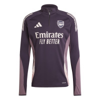 adidas Arsenal Trainingstrui 1/4-Zip 2024-2025 Donkerpaars Beige Paars