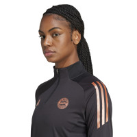 adidas Bayern München Trainingspak 1/4-Zip 2024-2025 Dames Zwart Groen Brons