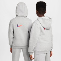 Nike CR7 Club Fleece Hoodie Kids Lichtgrijs Goud Blauw Roze