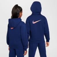 Nike CR7 Club Fleece Hoodie Kids Donkerblauw Goud