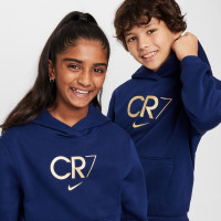 Nike CR7 Club Fleece Hoodie Kids Donkerblauw Goud