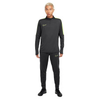 Nike Academy 23 Trainingspak 1/4-Zip Donkergrijs Lichtgroen