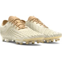 Under Armour Clone Magnetico Elite 3.0 Gras Voetbalschoenen (FG) Beige Goud