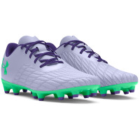 Under Armour Magnetico Select 3.0 Gras Voetbalschoenen (FG) Paars Groen