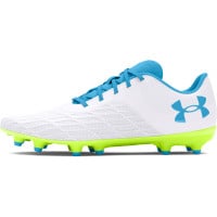 Under Armour Magnetico Select 3.0 Gras Voetbalschoenen (FG) Wit Blauw Groen