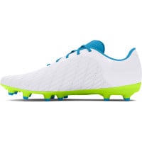 Under Armour Magnetico Select 3.0 Gras Voetbalschoenen (FG) Wit Blauw Groen