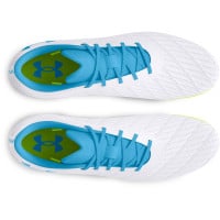 Under Armour Magnetico Select 3.0 Gras Voetbalschoenen (FG) Wit Blauw Groen