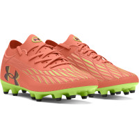 Under Armour Magnetico Pro 4.0 Gras Voetbalschoenen (FG) Oranje Groen