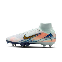 Nike Zoom Mercurial Superfly 10 Elite MDS IJzeren-Nop Voetbalschoenen (SG) Mintgroen Blauw Roze Goud