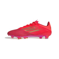 adidas F50 Elite Gras Voetbalschoenen (FG) Rood Goud