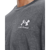 Under Armour Heavyweight T-Shirt Logo Grijs Wit